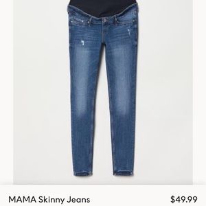 H&M Skinny Mama Distressed Maternity Jeans